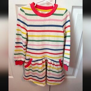 Mini Boden Striped Kids Dress 5-6Y